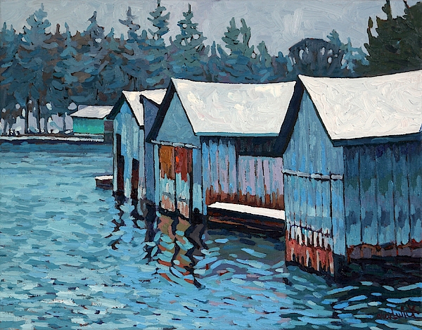 Winter Outlet Boat Houses by Phil Chadwick Winter Outlet Boat Houses by Phil Chadwick